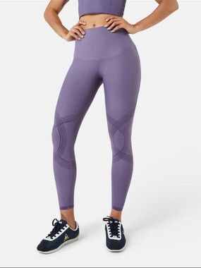 Fanka Purple Wineberry Body Sculpt Reversible Leggings High Waist Active Yoga